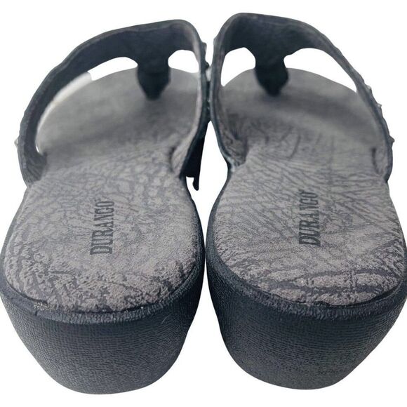 Durango women’s sandals smoke black with hints of brown shimmer size 6 leather - Picture 4 of 9